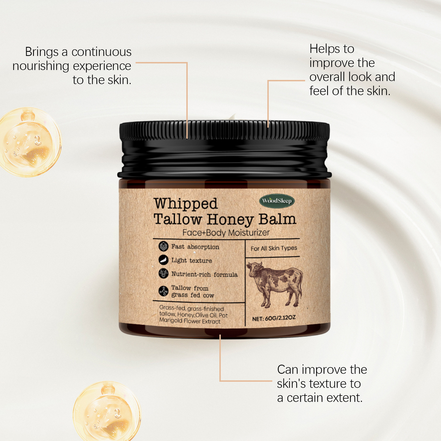 Whipped Honey Tallow Balm